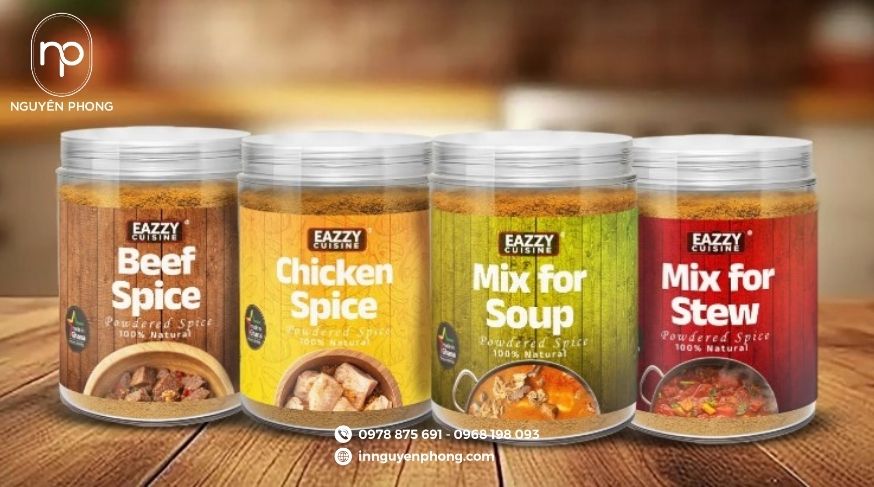 Đa dạng mẫu thiết kế gia vị